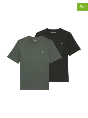 Marc O'Polo Koszulki (2 szt.) w kolorze czarnym i khaki rozmiar: XL