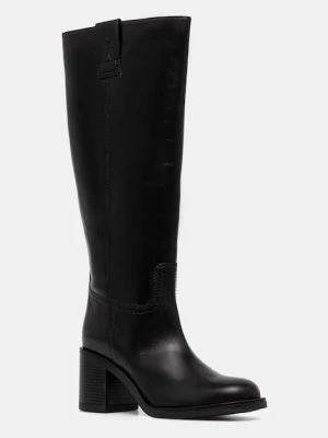 Marc O'Polo kozaki skórzane Sabrina damskie kolor czarny na słupku 50816388101100