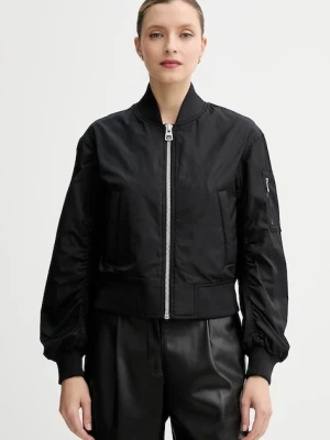Marc O'Polo kurtka bomber kolor czarny przejściowa oversize 506127070033