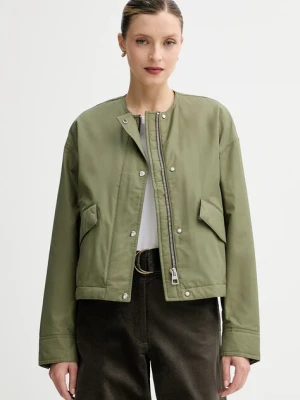 Marc O'Polo kurtka kolor zielony przejściowa oversize 506127070055