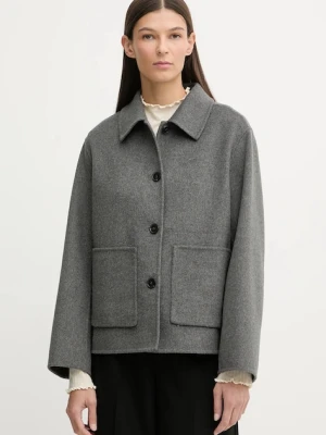 Marc O'Polo kurtka z dodatkiem wełny kolor szary przejściowa 600024370009
