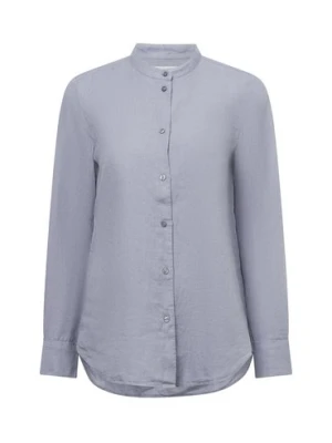 Marc O'Polo Lniana bluzka damska Kobiety len niebieski jednolity,