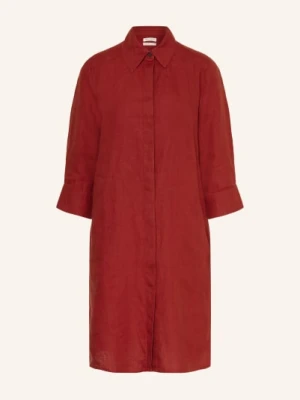 Marc O'polo Lniana Sukienka Koszulowa Z Rękawami 3/4 rot