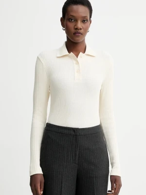 Marc O'Polo longsleeve bawełniany kolor beżowy 509205655001