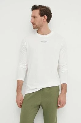 Marc O'Polo longsleeve bawełniany kolor biały z nadrukiem 421201252020