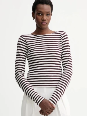 Marc O'Polo longsleeve bawełniany kolor brązowy 510219652597