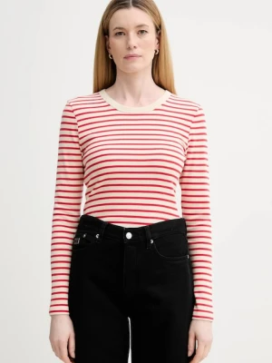 Marc O'Polo longsleeve bawełniany kolor czerwony 600207452011