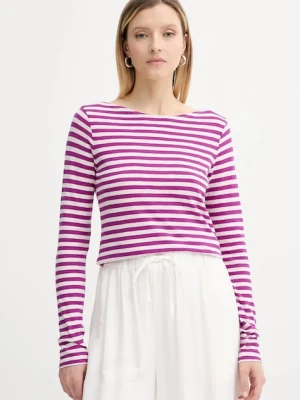 Marc O'Polo longsleeve bawełniany kolor fioletowy 506219652597