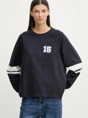 Marc O'Polo longsleeve bawełniany kolor granatowy 5000007518