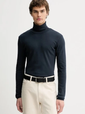 Marc O'Polo longsleeve bawełniany kolor granatowy gładki 529220252100