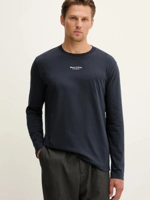 Marc O'Polo longsleeve bawełniany kolor granatowy z nadrukiem 528201252020