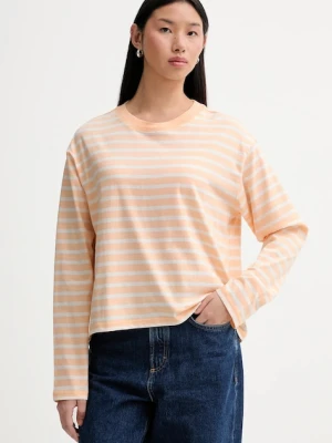 Marc O'Polo longsleeve bawełniany kolor pomarańczowy cold shoulder 5000007507