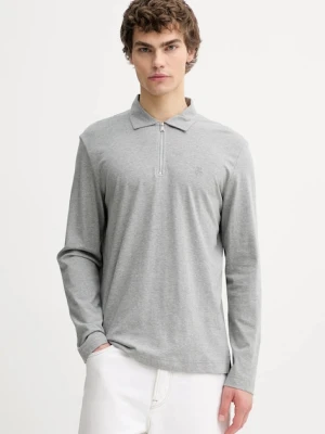 Marc O'Polo longsleeve bawełniany kolor szary gładki 620202755050