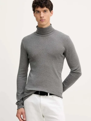 Marc O'Polo longsleeve bawełniany kolor szary gładki