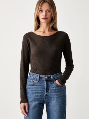 Marc O'Polo longsleeve damski bawełniany brązowy