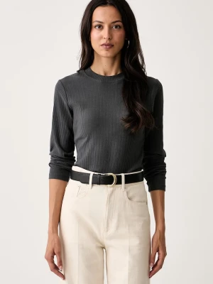 Marc O'Polo longsleeve damski bawełniany z elastanem szary