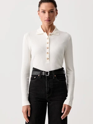 Marc O'Polo longsleeve damski z bawełną beżowy