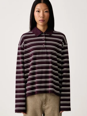 Marc O'Polo longsleeve damski z bawełną bordowy