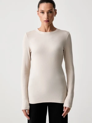 Marc O'Polo longsleeve damski z lyocellem beżowy