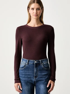 Marc O'Polo longsleeve damski z lyocellem bordowy