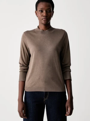 Marc O'Polo longsleeve damski z lyocellem brązowy