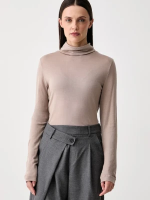 Marc O'Polo longsleeve damski z lyocellu beżowy