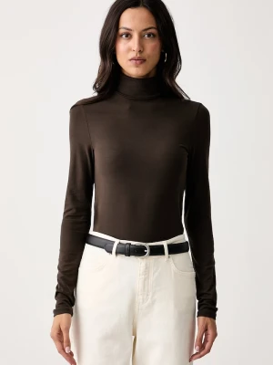 Marc O'Polo longsleeve damski z modalem brązowy