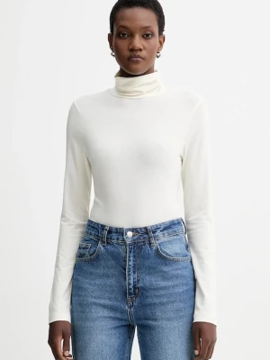 Marc O'Polo longsleeve kolor beżowy z golfem 5000007277