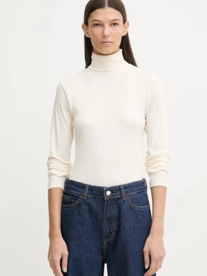 Marc O'Polo longsleeve kolor beżowy z golfem 5000007490