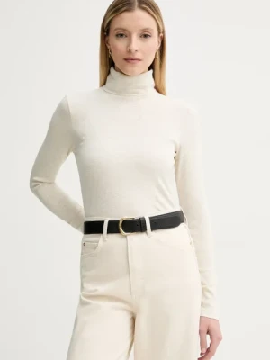 Marc O'Polo longsleeve kolor beżowy z golfem M10221152521