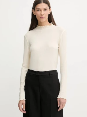 Marc O'Polo longsleeve kolor beżowy z półgolfem 5000007536