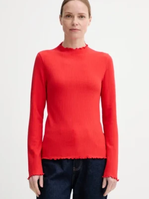 Marc O'Polo longsleeve kolor czerwony z półgolfem 5000005464