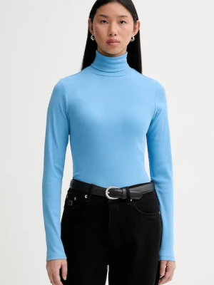 Marc O'Polo longsleeve kolor niebieski z golfem 5000007490