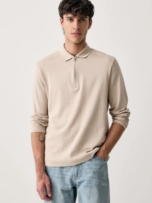 Marc O'Polo longsleeve męski bawełniany beżowy