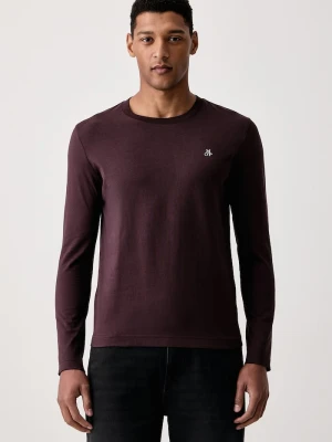 Marc O'Polo longsleeve męski bawełniany bordowy