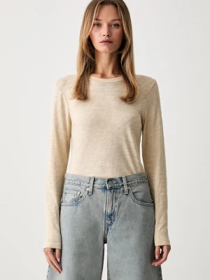 Marc O'Polo longsleeve sportowy damski bawełniany beżowy