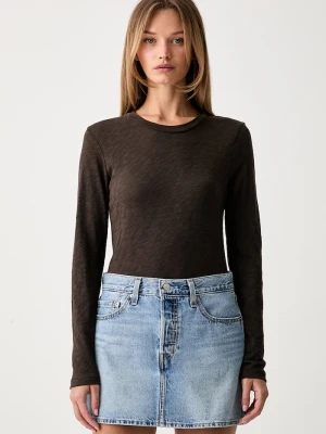 Marc O'Polo longsleeve sportowy damski bawełniany brązowy