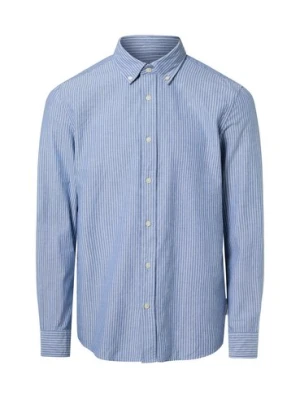 Marc O'Polo Męska koszula bawełniana Mężczyźni Regular Fit Bawełna niebieski|biały w paski,