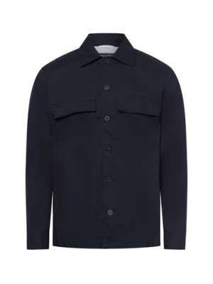 Marc O'Polo Męska koszula casual Mężczyźni Regular Fit Bawełna niebieski jednolity,