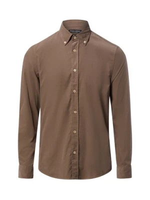 Marc O'Polo Męska koszula sztruksowa Mężczyźni Comfort Fit Bawełna brązowy jednolity,