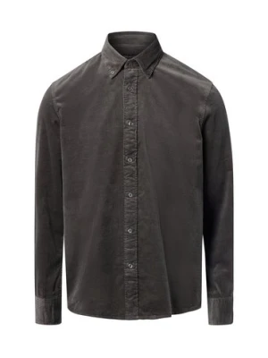 Marc O'Polo Męska koszula sztruksowa Mężczyźni Regular Fit Bawełna szary jednolity,