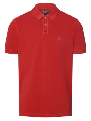 Marc O'Polo Męska koszulka polo Mężczyźni Bawełna czerwony jednolity,