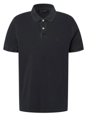 Marc O'Polo Męska koszulka polo Mężczyźni Bawełna niebieski jednolity,