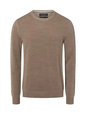 Zdjęcie produktu Marc O'Polo Męski sweter z dzianiny Mężczyźni Bawełna brązowy,
