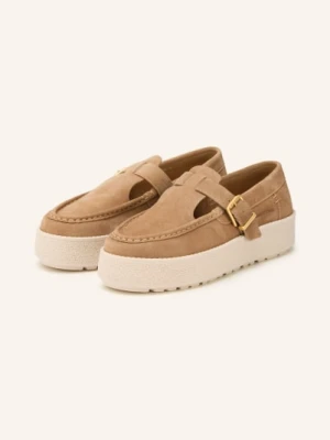 Marc O'polo Mokasyny Z Płaską Podeszwą beige