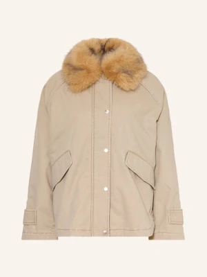 Marc O'polo Parka Z Odpinanym Kołnierzem Ze Sztucznego Futra beige