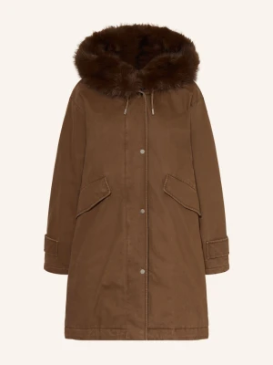 Marc O'polo Parka Z Odpinanym Sztucznym Futerkiem braun