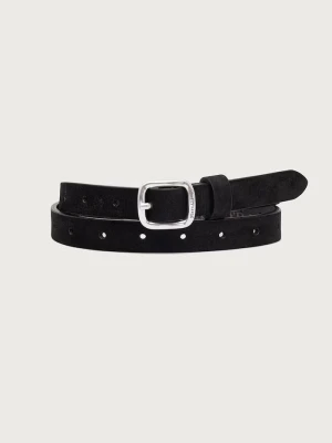 Marc O'Polo pasek damski zamszowy czarny
