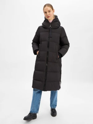 Marc O'Polo Pikowany płaszcz damski Kobiety czarny jednolity,