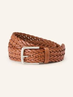 Marc O'polo Pleciony Pasek Clemens Ze Skóry braun